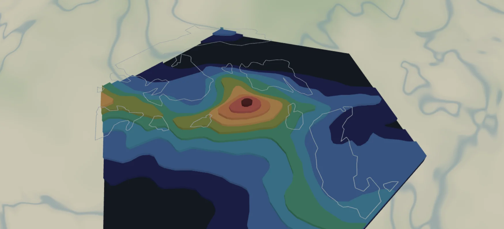 Topographic peak maps