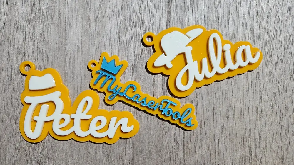 Layered name keychains